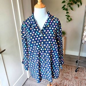 Blair Vintage 80s Polka Dot Blouse